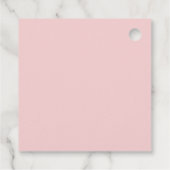 ピンクのストロベリーベリースウィートギンガムベビーシャワー フェイバータグ (裏面)