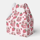 ピンクのストロベリーミルクパターン フェイバーボックス (裏面サイド)