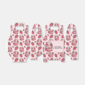 ピンクのストロベリーミルクパターン フェイバーボックス (折り畳みなし)