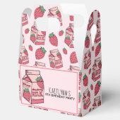 ピンクのストロベリーミルクパターン フェイバーボックス (オープン)