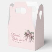 ピンクのスノーフレークのお願い箱 | 冬のブライダルシャワー フェイバーボックス (オープン)