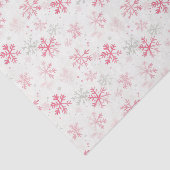 ピンクのスノーフレークスヴィンテージクリスマス 薄葉紙 (詳細)