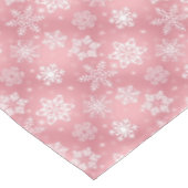 ピンクのスノーフレークパターンホリデーテーブルクロス テーブルクロス (アングル)