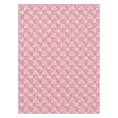 ピンクのスノーフレークパターンホリデーテーブルクロス テーブルクロス (正面)