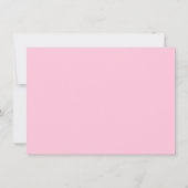 ピンクのスノーフレークベビーその冷たい屋外ベビースシャワー 招待状 (裏面)