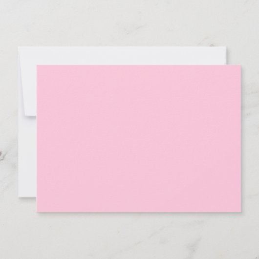 ピンクのスノーフレークベビーその冷たい屋外ベビースシャワー 招待状 (裏面)