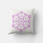 ピンクのスノーフレーク クッション (裏面)