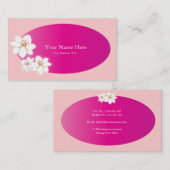 ピンクのスパの名刺のテンプレート 名刺 (正面/裏面)