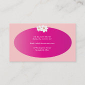 ピンクのスパの名刺のテンプレート 名刺 (裏面)
