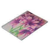 ピンクのスパイダーリリー手帳 ノートブック (左側)