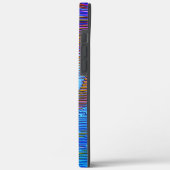 ピンクのスパイラルレインボー、レリーフ、 浮き彫りと汚れたストライプ Case-Mate iPhoneケース (裏面 / 左)