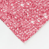 ピンクのスパンコールの金ゴールドのホイルおよびダイヤモンド フリースブランケット (角)
