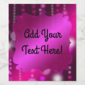 ピンクのスパークファンシールワインラベルカスタマイズユー ワインラベル (シングルラベル)