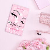 ピンクのスパークリーなメイクアップアーティストグラマー《写真》ぼけ味続編QR 名刺