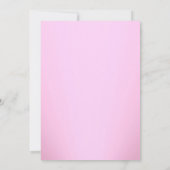 ピンクのスパークルジュエル 洗礼/命名式 招待状 (裏面)