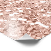 ピンクのスパークルスウィート16誕生日ウェルカムフォトサイン フォトプリント (角)