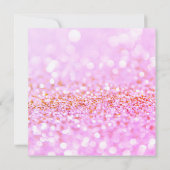 ピンクのスパークル疑問に思結婚式招待状2 招待状 (裏面)