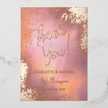 ピンクのスパークル フォトオーバーレイ ウェディング サンクス