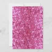 ピンクのスパークル・ルックの蝶ネクタイ 卒業パーティー招待状 招待状 (裏面)