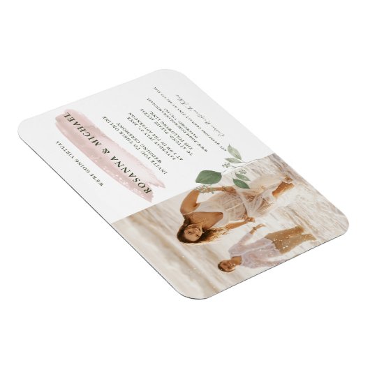 ピンクのスプラッシュウォーター色の緑のバーチャル結婚ズ マグネット (右側)