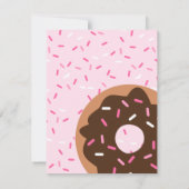 ピンクのスプリンクル 招待状 (裏面)