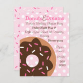 ピンクのスプリンクル 招待状 (正面/裏面)