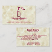 ピンクのスプレーボトル(泡状パーソナライズされた付) 名刺 (正面/裏面)