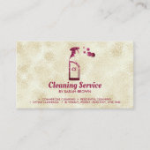 ピンクのスプレーボトル(泡状パーソナライズされた付) 名刺 (正面)