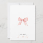 ピンクのスプーンのアイスクリームボウサマー赤ちゃん女の子シャワー 招待状 (裏面)