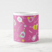 ピンクのスペシャルティマグカップのためのピックボール選手のギフト ジャンボコーヒーマグカップ (正面)