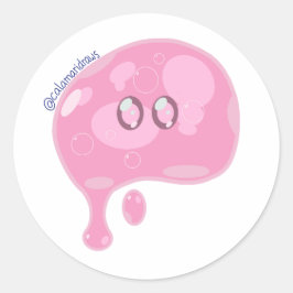 ピンクのスライム ラウンドシール