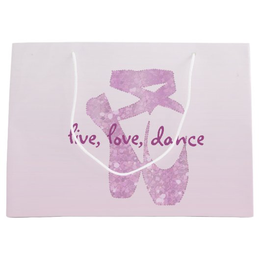 ピンクのスリッパ ラージペーパーバッグ (正面)