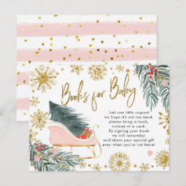 ピンクのスレージホワット・ファン!赤ちゃんのための冬の絵本 インビテーションポストカード