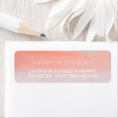 ピンクのスワッシュのエレガントな結婚水の色 ラベル (インサイチュ)