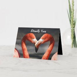 ピンクのスワン 永遠にあなたのもの バレンタインデーの幸せを シーズンカード