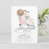 ピンクのスーツケースが卒業を待つ冒険 招待状 (スタンド正面)