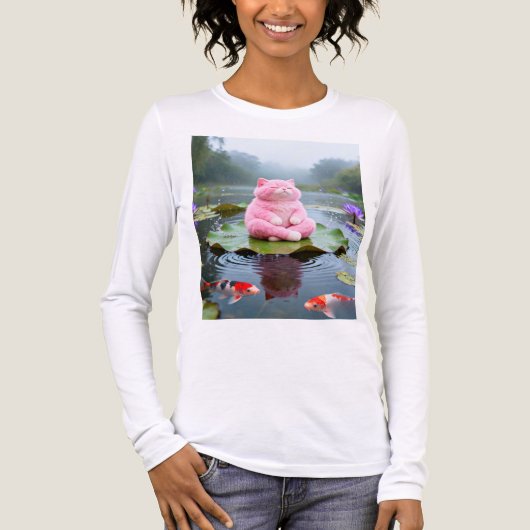 ピンクのセレニティ001 トライブレンドTシャツ (正面)