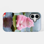 ピンクのセレニティ001 iPhone 16ケース (裏面横)