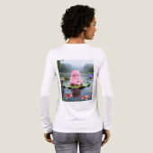ピンクのセレニティ 001 トライブレンドTシャツ (背面全体)