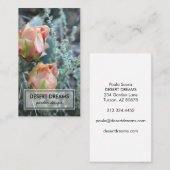 ピンクのセージのサボテン花の砂漠のガーデンフォトトラベル 名刺 (正面/裏面)