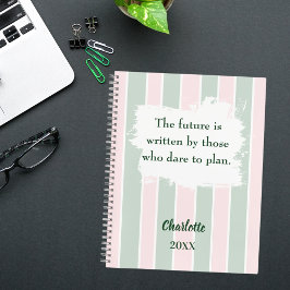 ピンクのセージ感動的グリーン引用文書ズ ノートブック