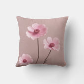 ピンクのセージ緑の花離れ水の色のパターン アウトドアクッション (裏面)