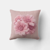 ピンクのセージ緑の花離れ水の色のパターン アウトドアクッション (裏面)