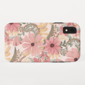 ピンクのセージ緑の葉フローラ水彩パターン Case-Mate iPhoneケース (裏面(横))