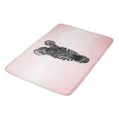 ピンクのゼブラヘッド バスマット (アングル)