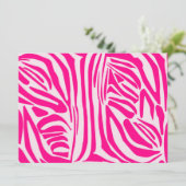 ピンクのゼブラ柄 招待状 (スタンド正面)