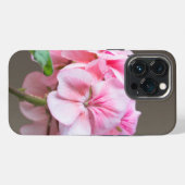 ピンクのゼラニウムの花 iPhoneケース (裏面横)