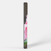 ピンクのゼラニウムの花 iPhoneケース (右側面)