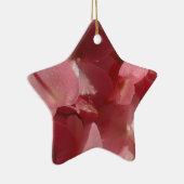 ピンクのゼラニウム：ほぼ無地のライトピンク セラミックオーナメント (右)