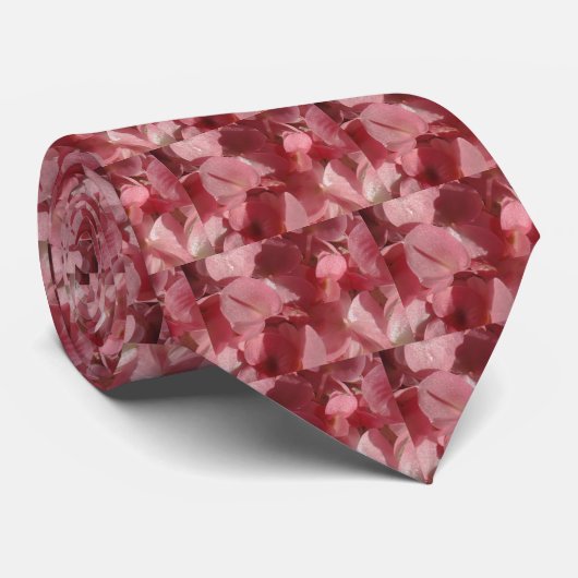 ピンクのゼラニウム：ほぼ無地のライトピンク ネクタイ (ロール)